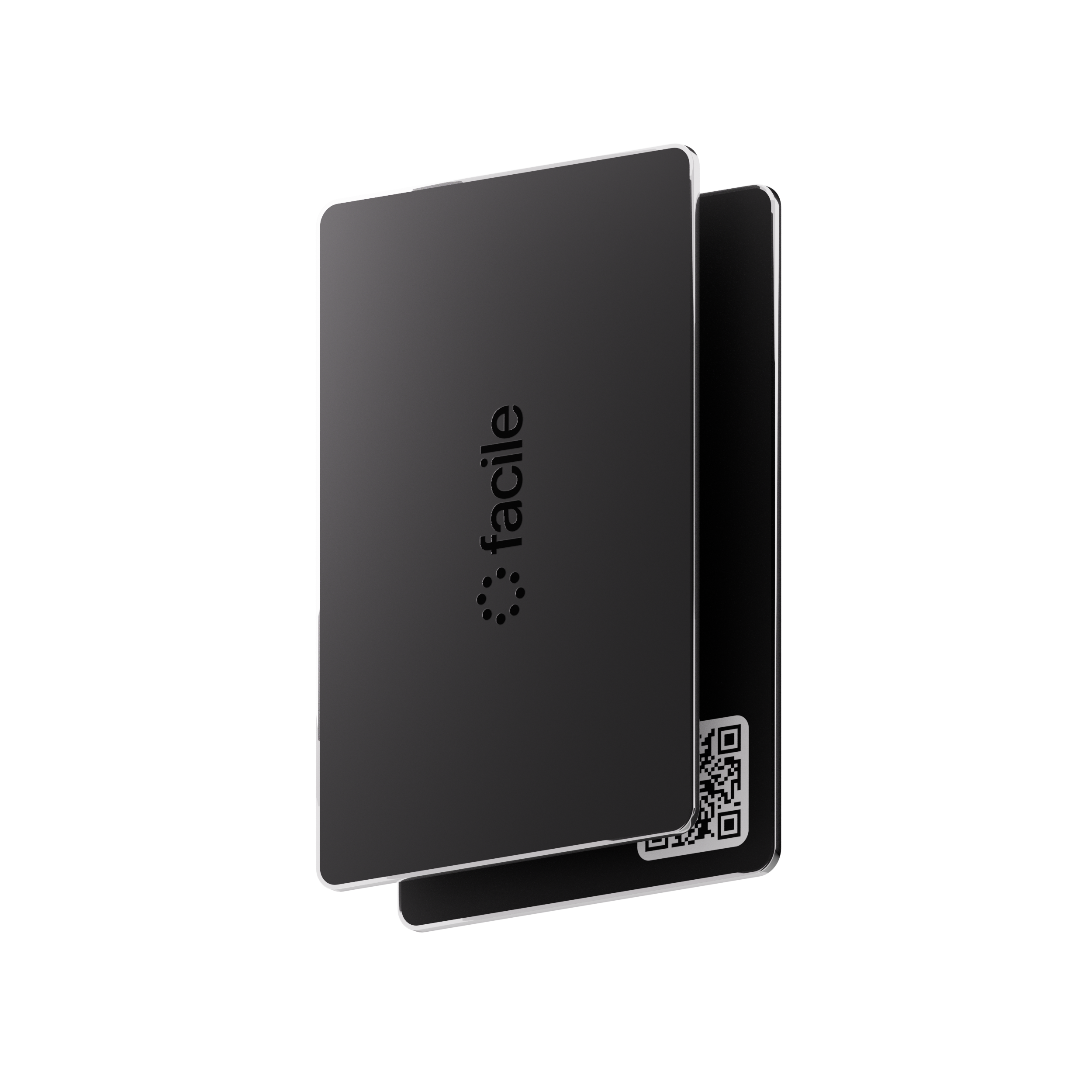 Facile matte black NFC smart card
