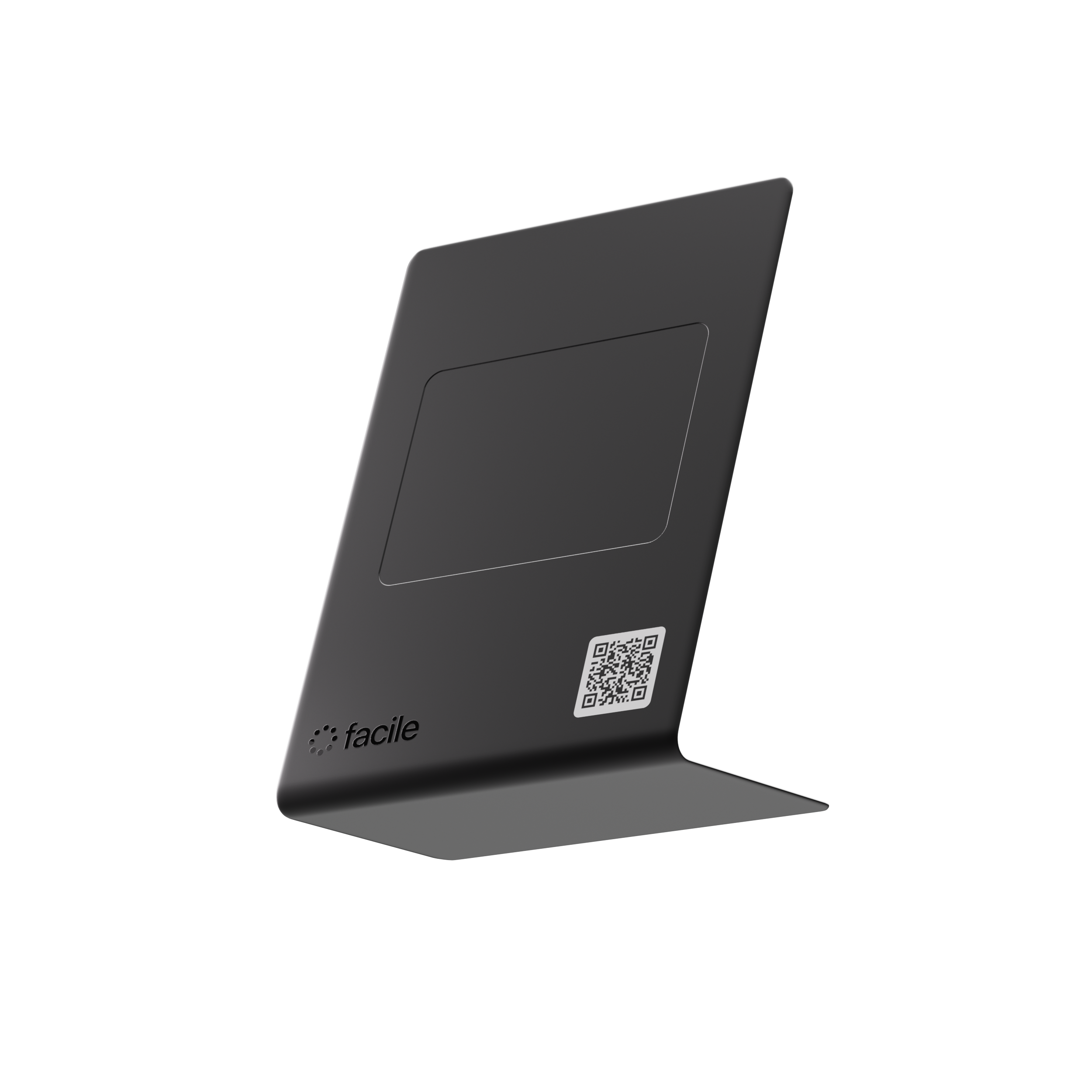 Standard matte PVC card on a stand